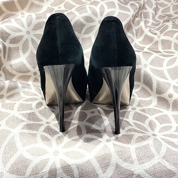 Steve Madden Whimsigoth leather Upper Caryssa Black Suede  Shoes 7.5 - Picture 3 of 10